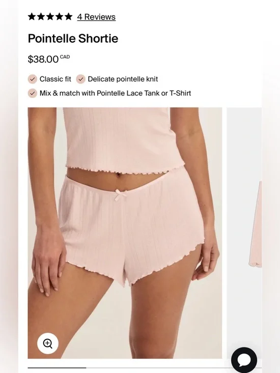 NWT KNIX “ Pointelle Sleep Short” size Large - Picture 1 of 3